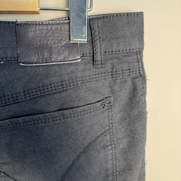 BRAX Feel Good Men's Cooper Casual Patterned Dress Pant Black Size Tag: 34/30 - Picture 5 of 13